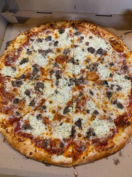 18" Meatball Ricotta pizza