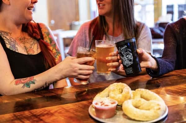 Cheers and pretzels