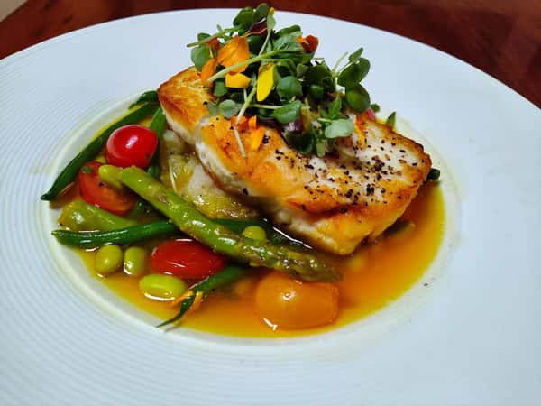Cold Alaskan Pan Seared Halibut