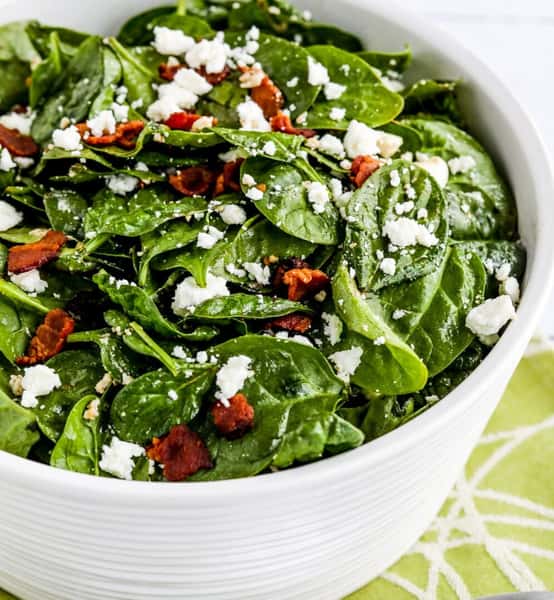 Warm Bacon & Spinach Feta Salad gf