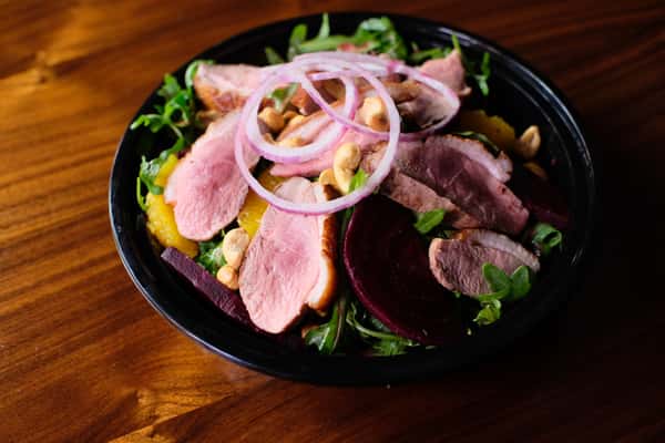Pan Roasted Duck Breast over Roasted Beets