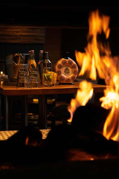 outdoor fire feature