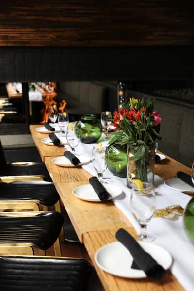 Fireside dining table
