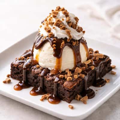 *Heath Bar Brownie Sundae