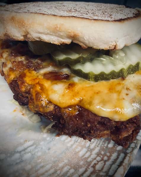 Dry Rub Hot Honey Chicken Sandwich