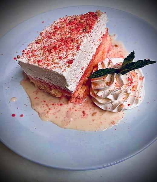 Strawberry Crunch Tres Leches Cake