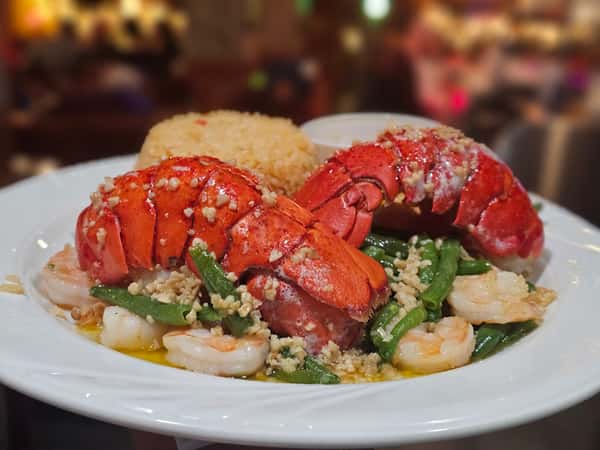Twin Lobster Tails with Shrimp