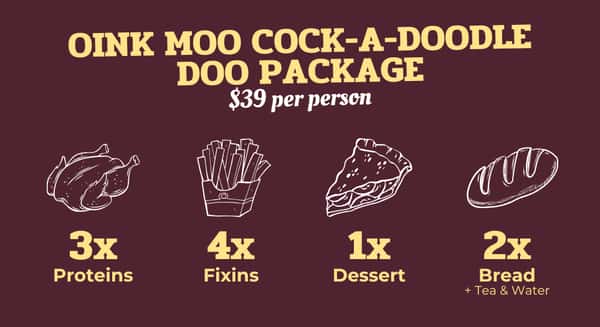 Oink Moo Cockadoodle Doo Package