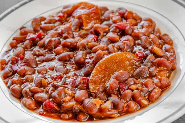 Peach Baked Beans