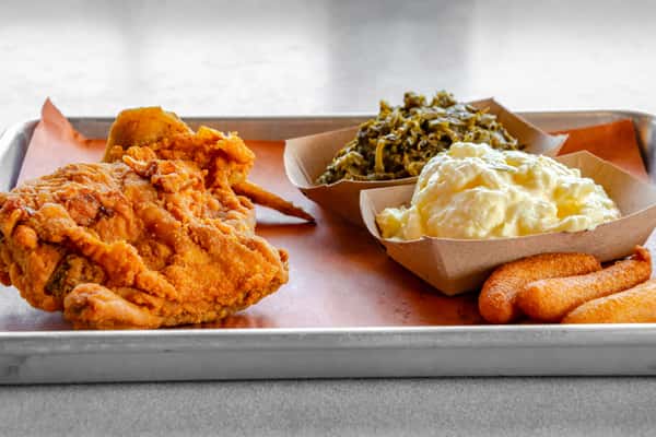 White Fried Chicken Tray