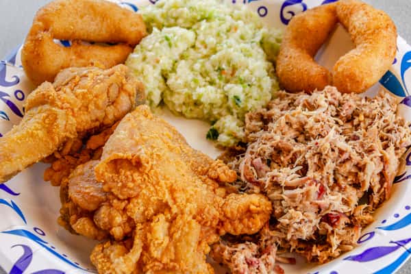 Fried Chicken & Chopped Barbeque Combo Meal