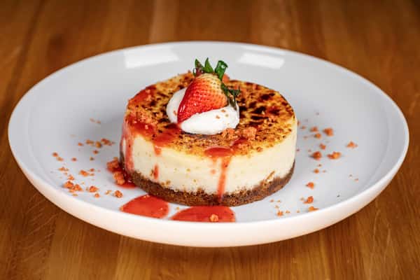 Mini NY Style Cheesecake with Strawberry Compote