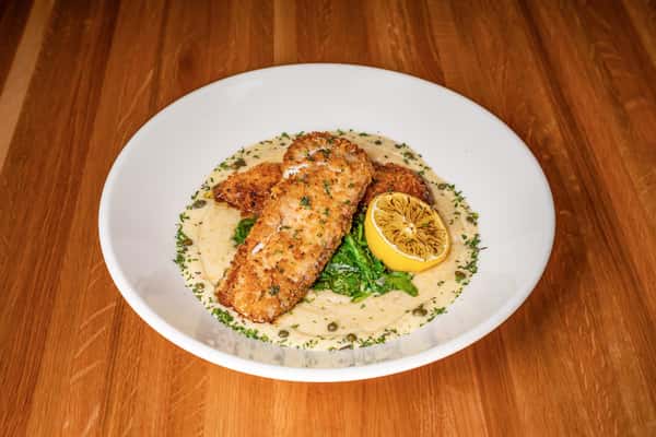 Grilled Salmon or Panko Snapper