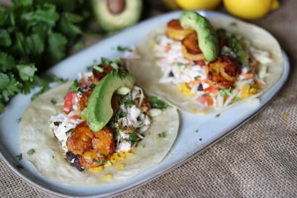 Shrimp Chimichurri and Limed Seasoned Tacos