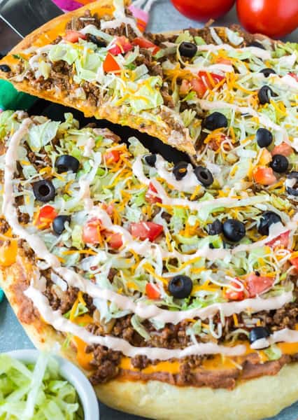 Taco pizza