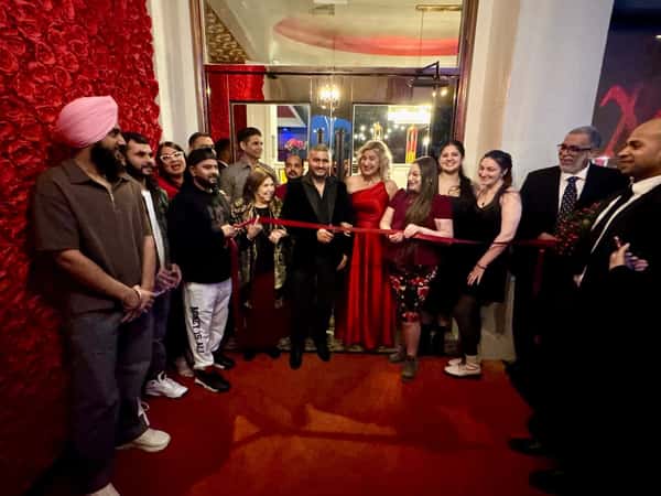 Red ribbon cutting