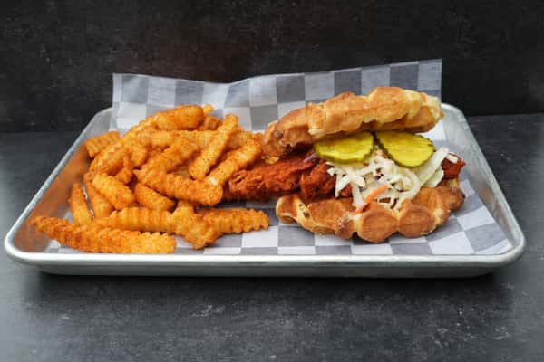 Waffle Sando & Fries