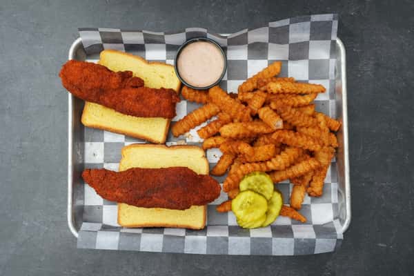 #2 (2 TX TOAST W CHICKEN & FRIES)