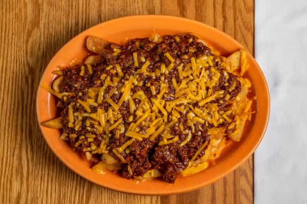 chili and cheddar fries at traditional Irish pub & caterer in Spokane, WA