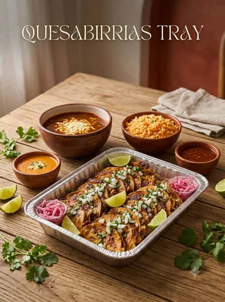 QUESABIRRIAS W / CONSOME TRAY (serves 6 - 8)