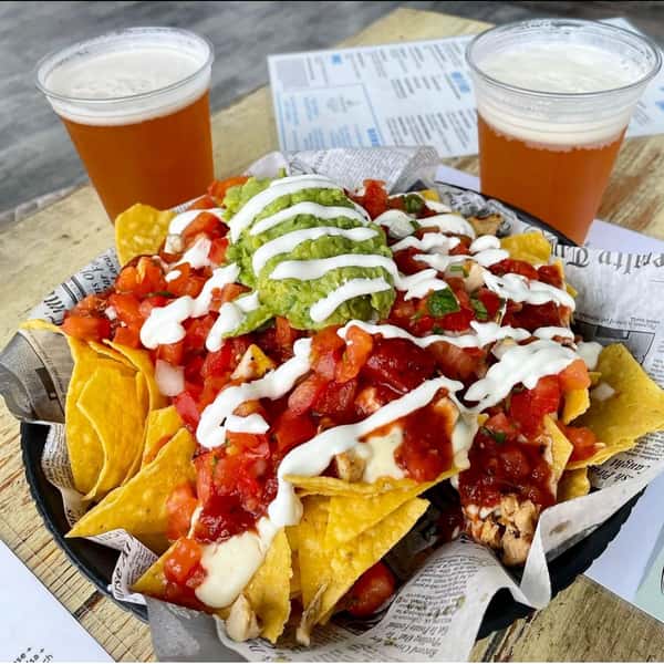 beer and nachos