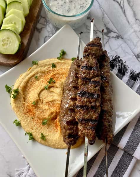Spicy Kafta kabab plate