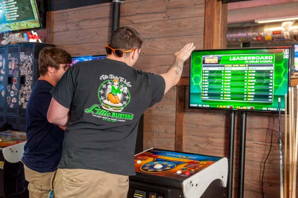 people playing a video game