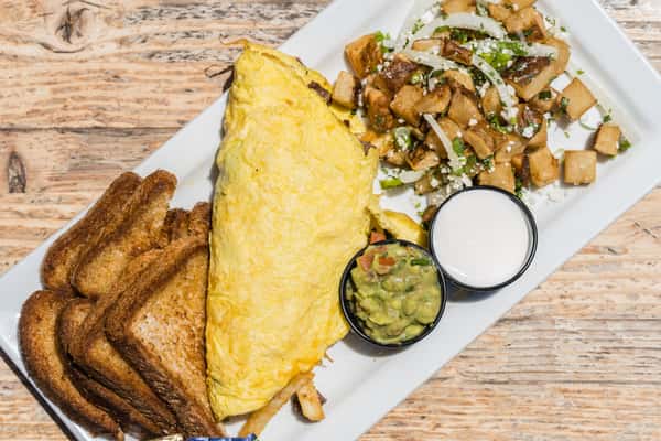 Omelet with Toast & Potatoes