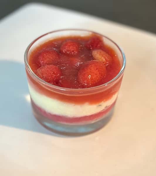 Mix berry mascarpone cream brule