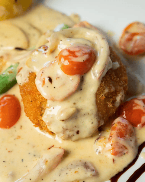 Lunch Box Crab Cake And Pasta