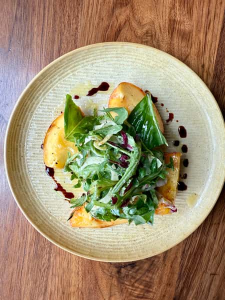Peaches and Burrata