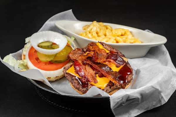 Sticky Bacon Cheeseburger