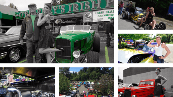 collage of irish cars