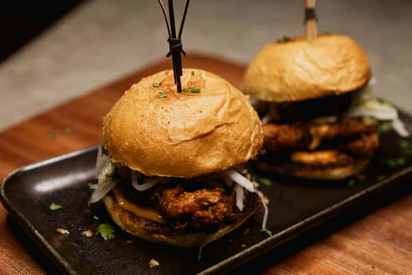 Tandoori Fried Chicken Sliders