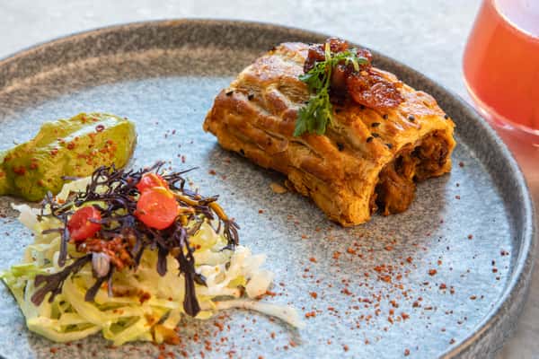 Madras Pulled Duck Roulade