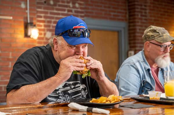 guests eating