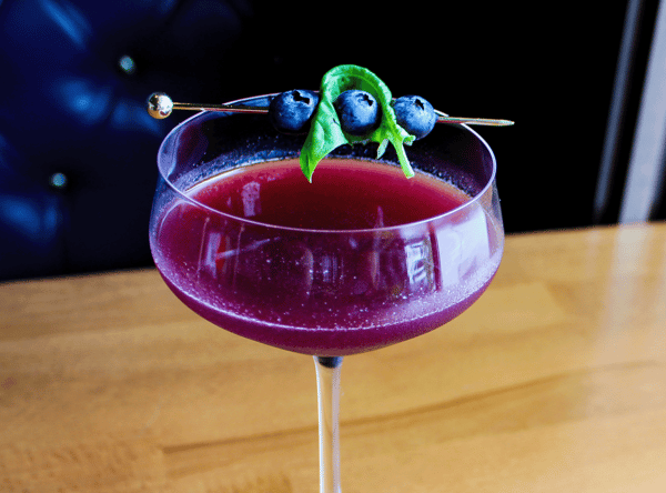 Blueberry Basil Martini