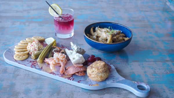 charcuterie and drink