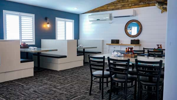 Tables and booths