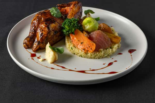 Cornish Hen at a River View Bistro