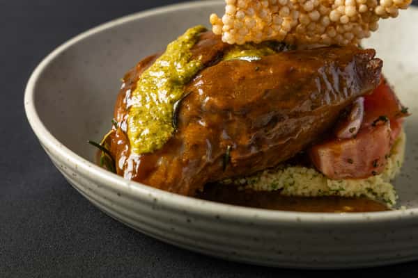 Lamb Shank at a River View Bistro