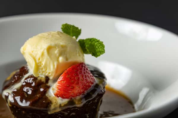 Sticky Toffee Pudding from a River View Bistro