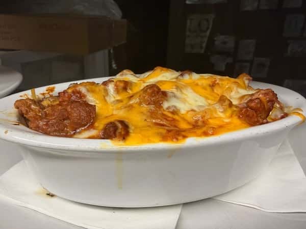 Chicago style baked spaghetti
