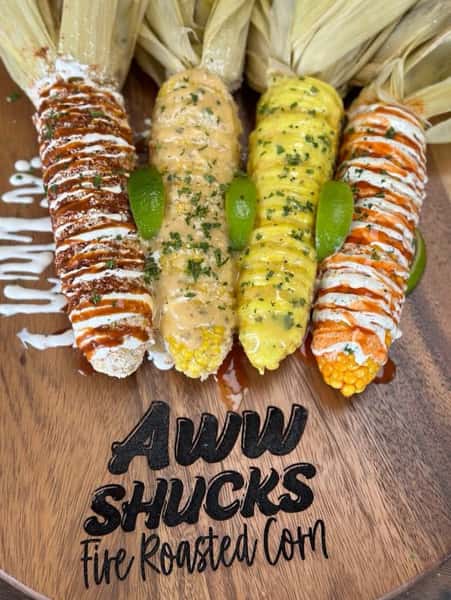 Come on out and get your fire-roasted cobs and bakers today at 7201 Aaron Aronov Dr., Fairfield, AL. COBS 2 Mexican Street for $10. Order online for pickup at www.awwshucks.online! See ya there🌽🌽🌽🌽🌽
⏰ Aww Shucks: 2-7PM TODAY
🚨 

Good food. Good people. 
Come get SHUCKED! 🌽🔥

#AwwShucks #BirminghamFoodTrucks #FairfieldAL #FireRoastedCorn #BirminghamEats #SupportLocal