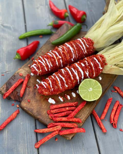 Craving heat with a creamy kick? 🌶️ Takis at Aww Shucks brings crunchy Takis chips, light mayo, and a house fire sauce drizzle—with a vegan option too. Make your next stop a spicy one and try Takis soon. 🔥 #AwwShucks #Takis #FoodTruck #VeganOption