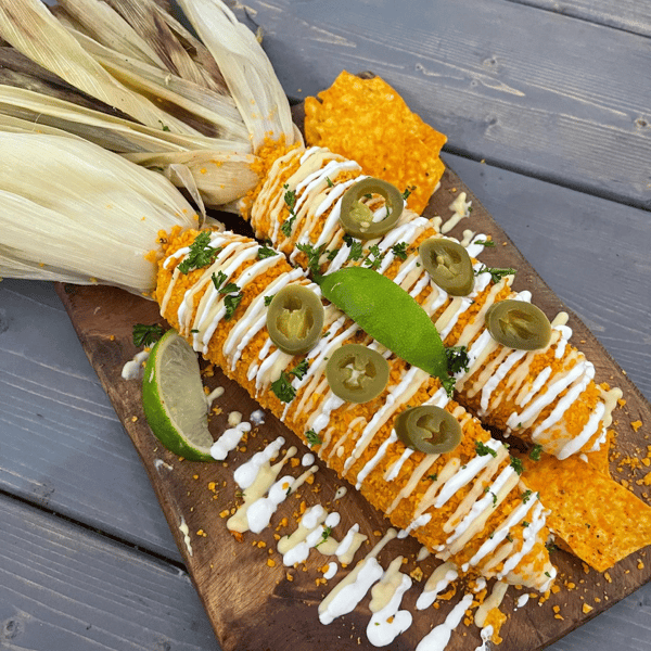 Corn with jalapeños