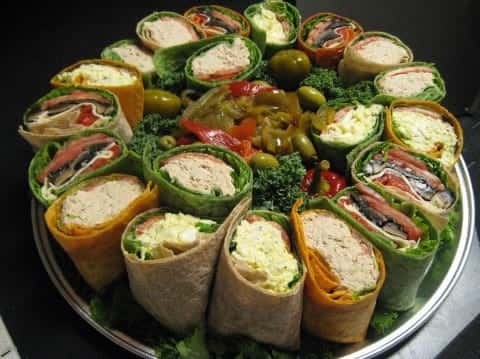 Wrap platter for catering order