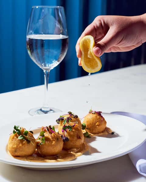 Blue crab beignets