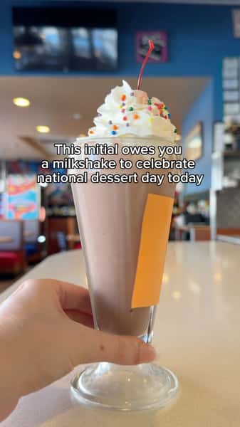 We don’t make the rules🤷🏼♀️ Come celebrate national dessert day with a classic diner milkshake! #nationaldessertday