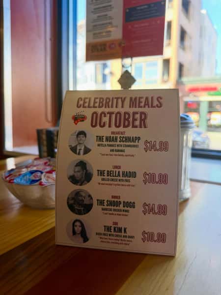 Visit us this weekend after the Chicago marathon and check out our new October Celebrity Meals and Photobooth!